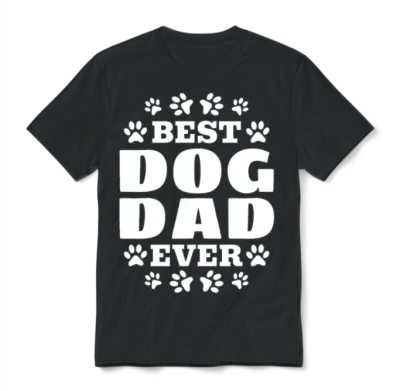 Pet Dog Owner Cute Dog Lover Dog Dad - Best Dog Da Unisex T-Shirt - Black
