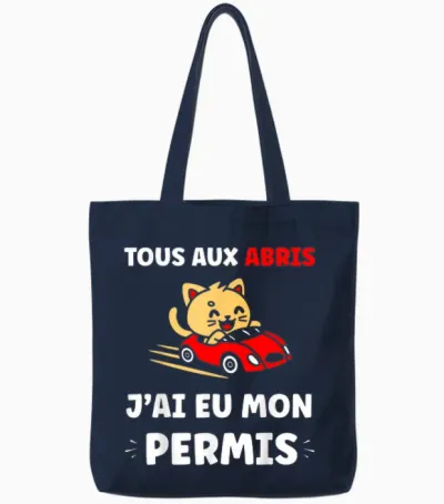 Driving Young Driver All in the Shelters I Got My License Tote Bags - Navy