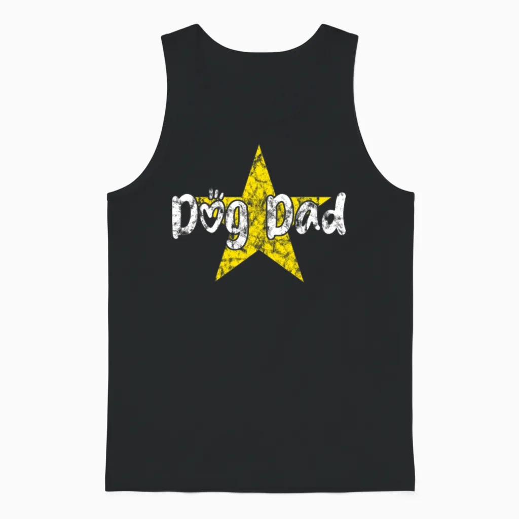 Dog Dad Unisex Tank Top in Black