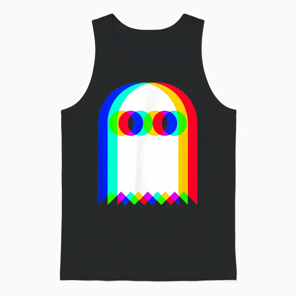 Rgb Fantôme, Icône Pop, Video Gamer, Rvb Coloré, 80's, Rétro Unisex Tank Top in Black