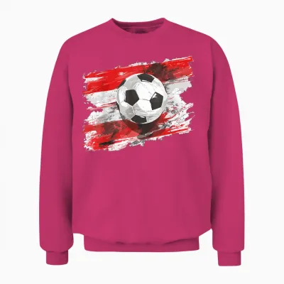 österreich T-Shirt Flagge Fußball Austria Herren & Damen Unisex Sweatshirt - Heliconia