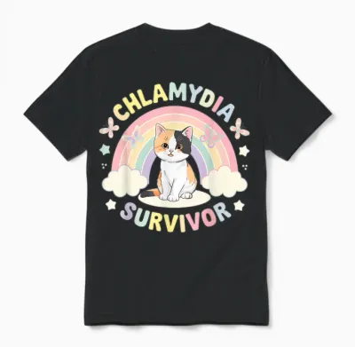 Vulgaire Pour Les Hommes, Homme Inapproprié, Survivant De La Chlamydia Unisex T-Shirt - Black
