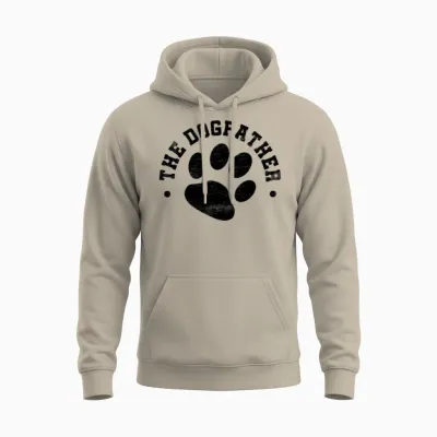 The Dogfather Dog Paw Gift Unisex Hoodie - Sand