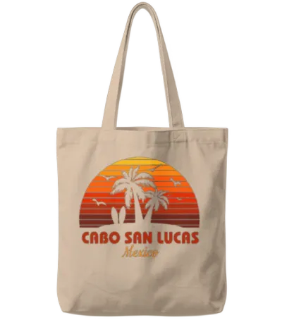 Cool Cabo San Lucas Mexico Beach Sunset Souvenir Tote Bags - Natural