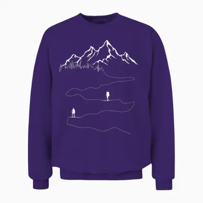 Hiking Unisex Sweatshirt - Purple
