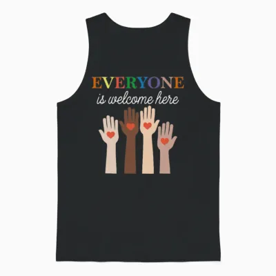 Everyone Is Welcome Here Idaho Teacher Unisex Tank Top - Black
