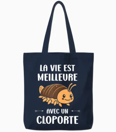 Humour Insect Life Is Better with a Woodlice Tote Bags - Navy