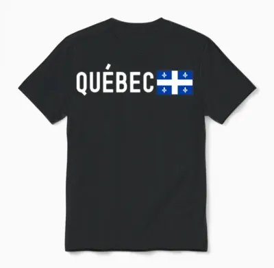 Drapeau Du Québec | Provinces & Territores Du Cana Unisex T-Shirt - Black