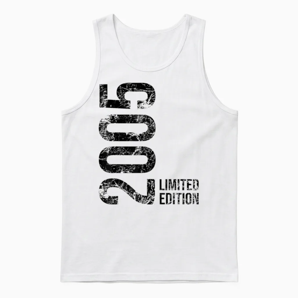 18th Birthday Boy Girl 18 Years 2005 Gift T-Shirt, White Unisex Tank Top in White