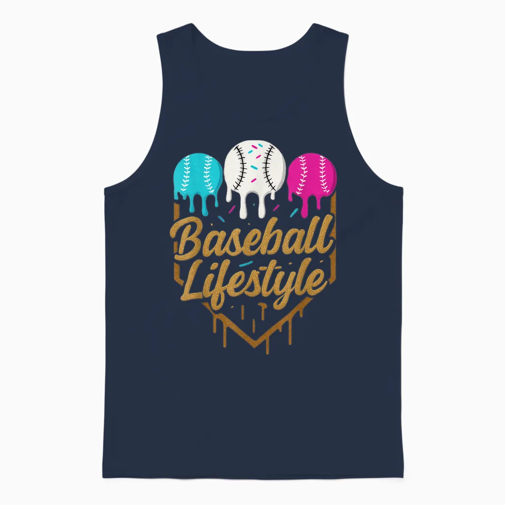 Baseball Lifestyle 101 Apparel Youth Baseball Unisex Tank Top in Navy