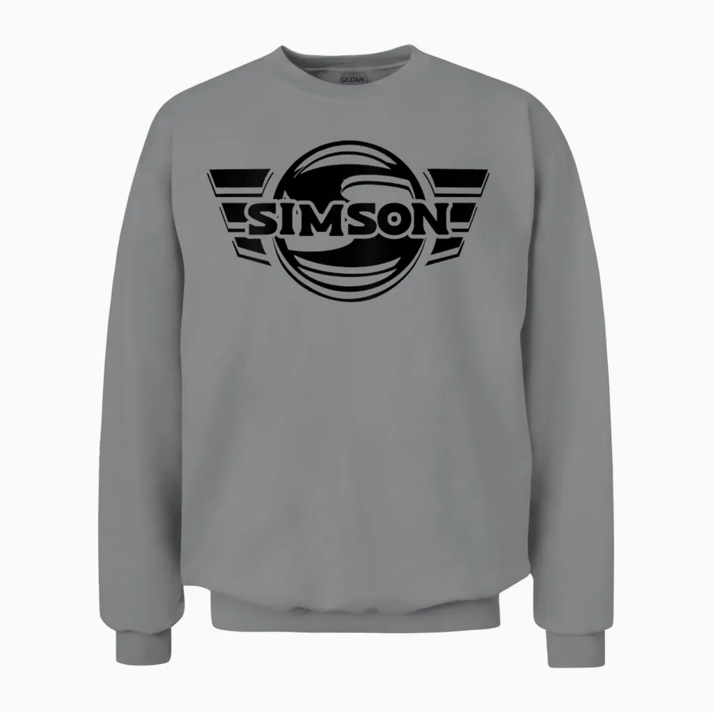 Suhl Simson S50 S51 Schwalbe Zweitaktmotor Liebe Fan Simme Unisex Sweatshirt in Sport Grey