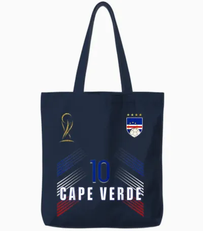 Retro Cape Verde Flag Cape Verdean Pride Lovers Tote Bags - Navy