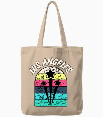 Los Angeles Tote Bags - Natural