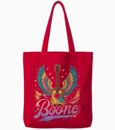Boone Personalized Name Vintage Retro Girls Woman Man Tote Bags - Red