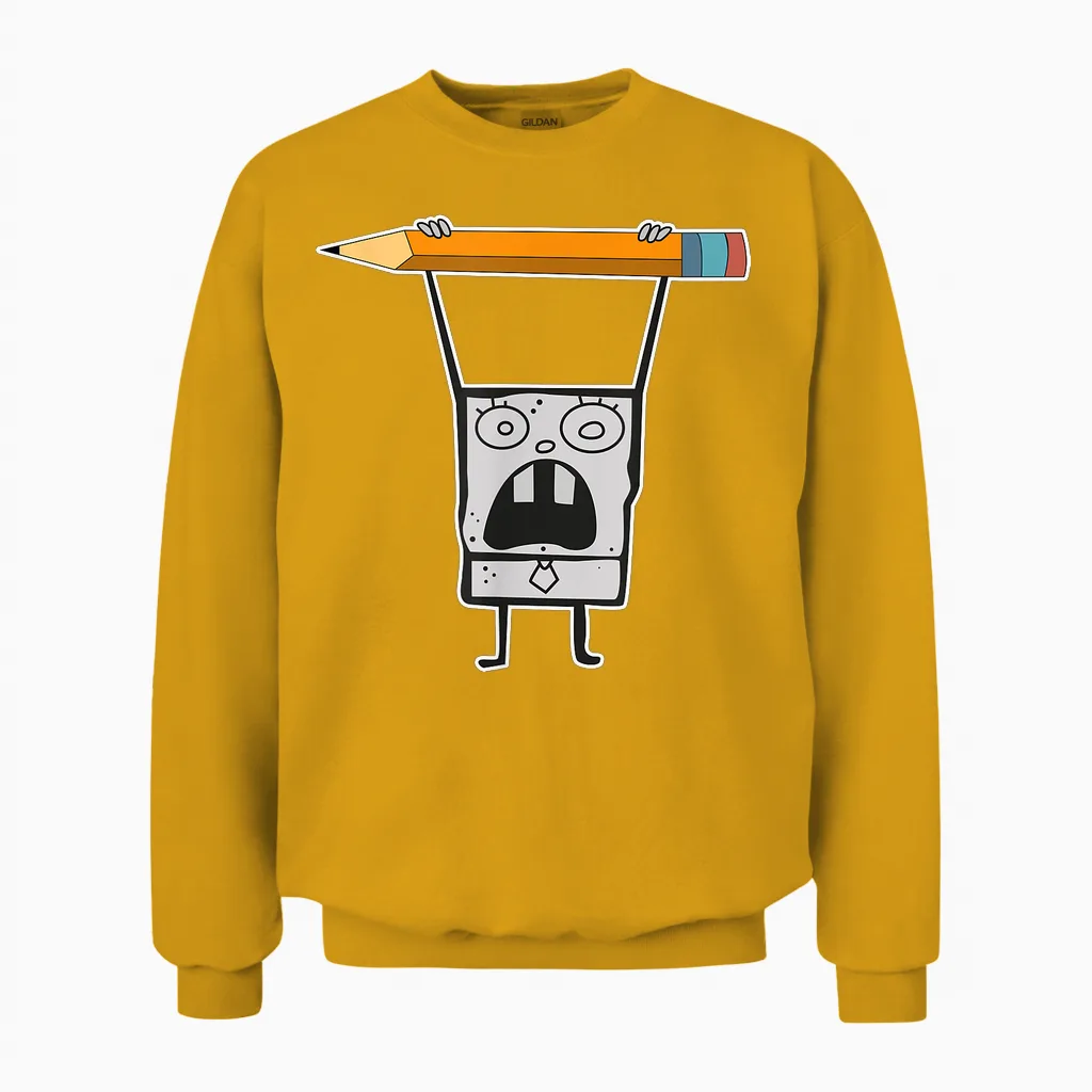 Mademark X Spongebob Squarepants - Doodlebob Is the Greatest! Unisex Sweatshirt in Gold