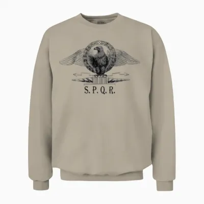 Roman Eagle with Spqr Unisex Sweatshirt - Sand