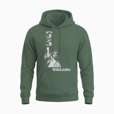 Wikileaks Liberty Unisex Hoodie - Military Green