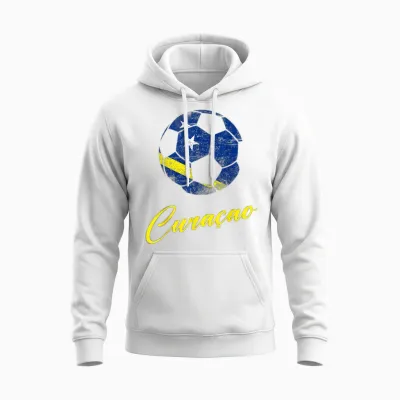 Curacao Fußball, Curacao, Flagge Von Curacao, Curacao-Flagge. Unisex Hoodie - White