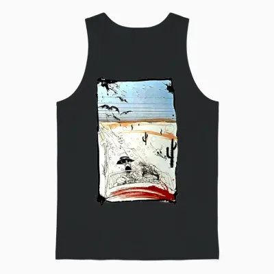 Desert Road Skull Fear & Loathing Drive Unisex Tank Top - Black