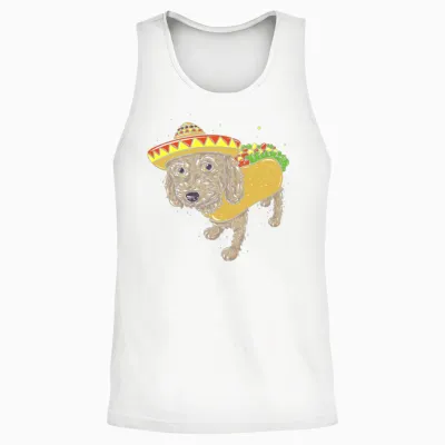 Mexican Dog Unisex Tank Top - White