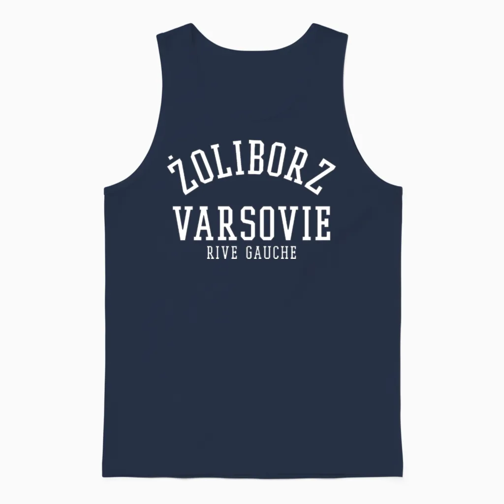 Zoliborz Warsaw Poland Unisex Tank Top - Navy