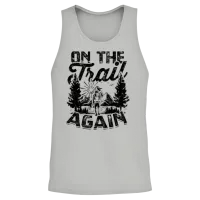 On the Trail Again - Hiking — & Outdoors Unisex Tank Top - Ash – 2