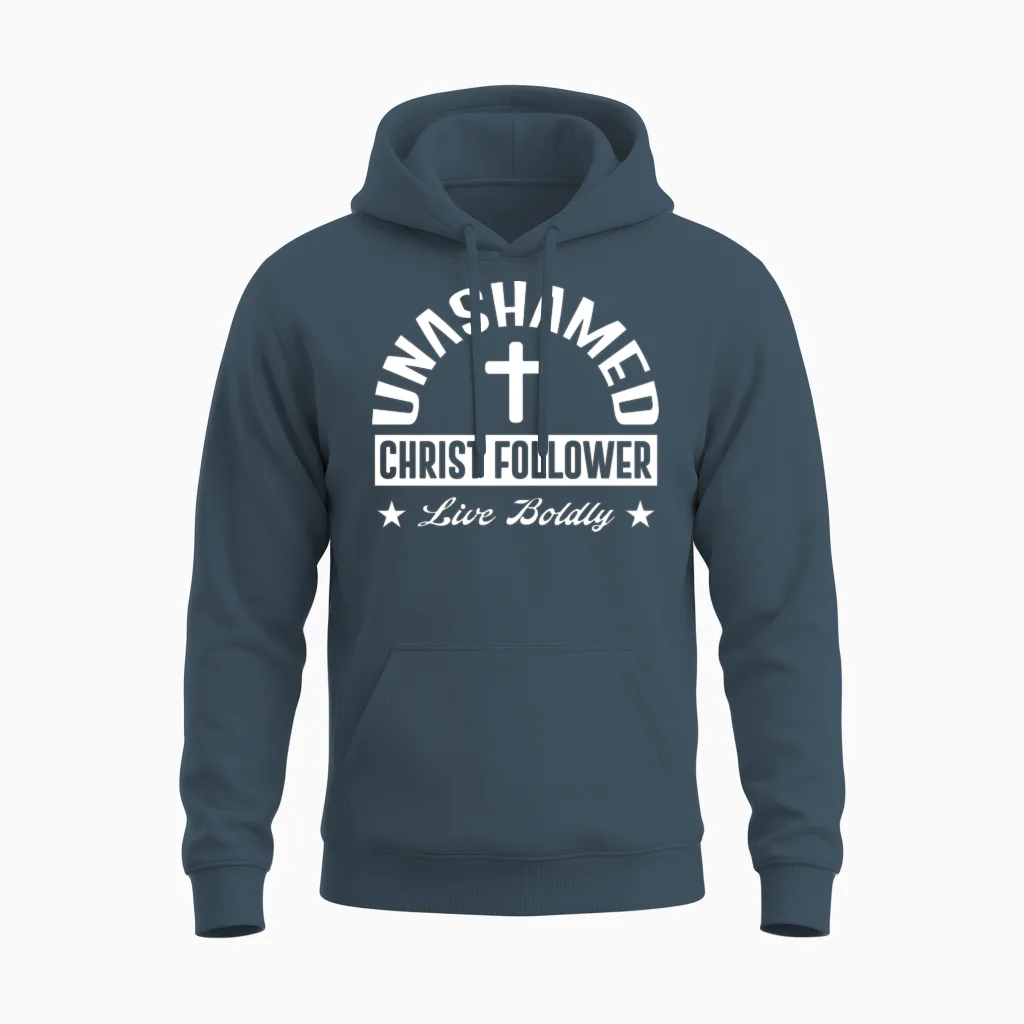 Unashamed Christ Follower Unisex Hoodie in Dark Heather