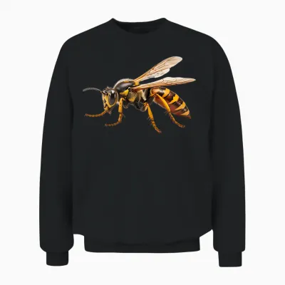 Entomologie Insekten Makro Entomologe, Wespe Unisex Sweatshirt - Black