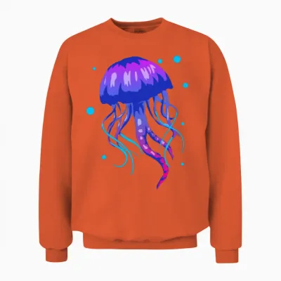 Jellyfish Medusa Sea Jellie Animal Trend Fish Gift Unisex Sweatshirt - Orange