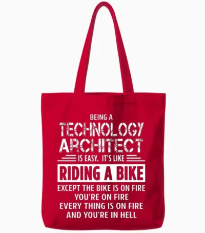 Technology Architect Tote Bags - Red
