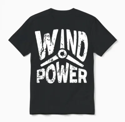 Wind Renewable Energy Windtech Windmill Enthusiast Unisex T-Shirt - Black