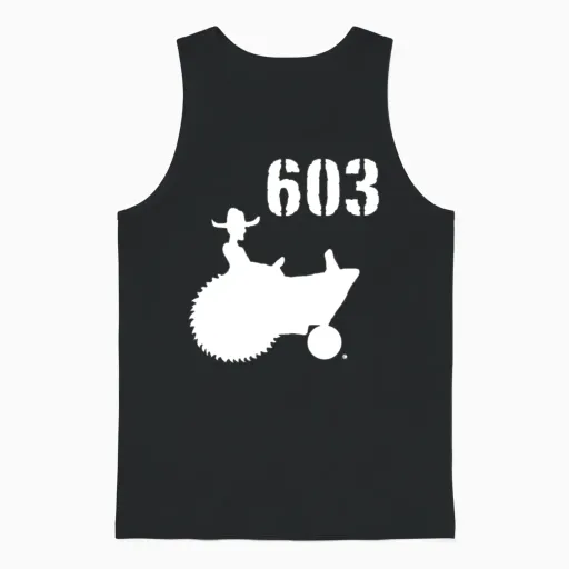 603 New Hampshire Unisex Tank Top in Black