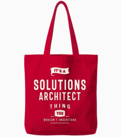 Funny Job Occupation Solutions Architect Tote Bags - Red