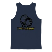 I Love a Mystery Unisex Tank Top - Navy – 1
