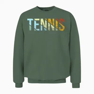 Tennis Retro Unisex Sweatshirt - Military Green