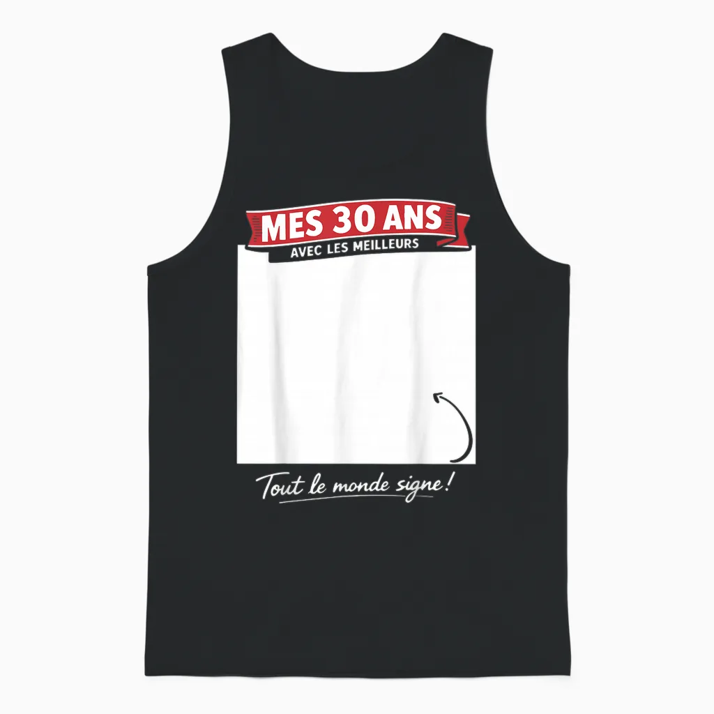 30ème Anniversaire Homme Femme 30 Ans 1996 Déco Drôle Cadeau Unisex Tank Top in Black