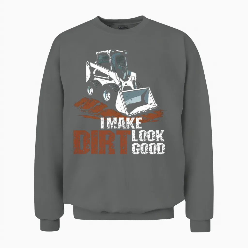 Skid Loader Skid Steer Operator Unisex Sweatshirt in Graphite Heather