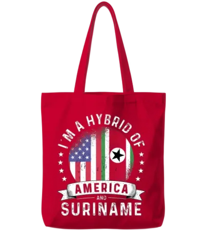 Suriname American Patriot Funny Flag Humor Tote Bags - Red