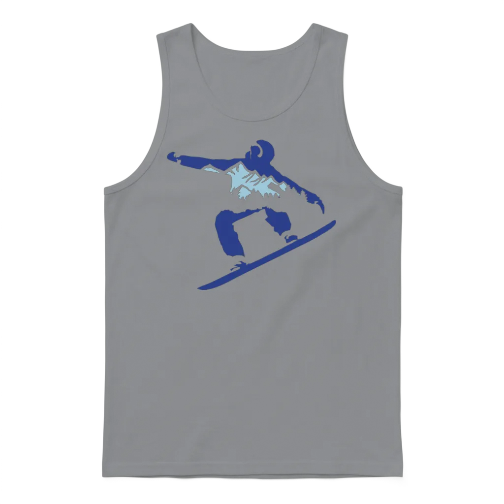 Snowboarding, Snowboarder and Mountains Unisex Tank Top - Sport Grey