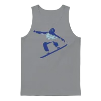 Snowboarding, Snowboarder and Mountains Unisex Tank Top - Sport Grey – 1