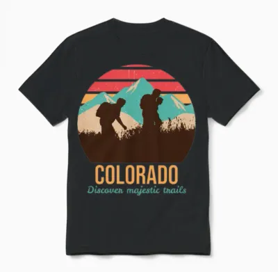 Colorado Day Hikes | Colorado Hiking Unisex T-Shirt - Black