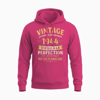 Birthday Gift 82 Years Humor Vintage 1944 82 Years Man Unisex Hoodie - Heliconia