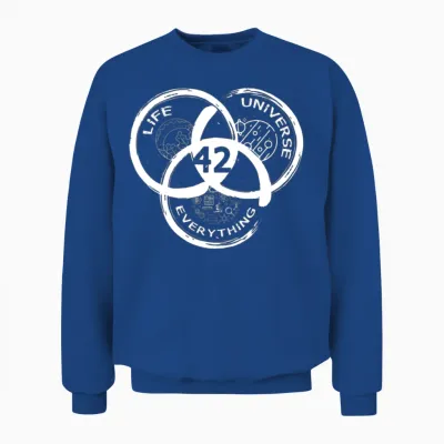 42 Answer to Life Universe and Everything Unisex Sweatshirt - Royal