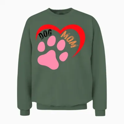 Dog Mom Unisex Sweatshirt - Military Green