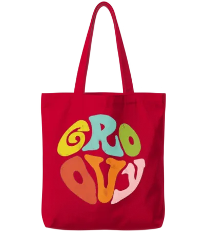 Retro Groovy Tote Bags - Red