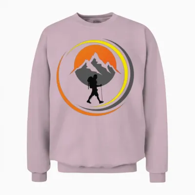 Hiking Unisex Sweatshirt - Light Pink