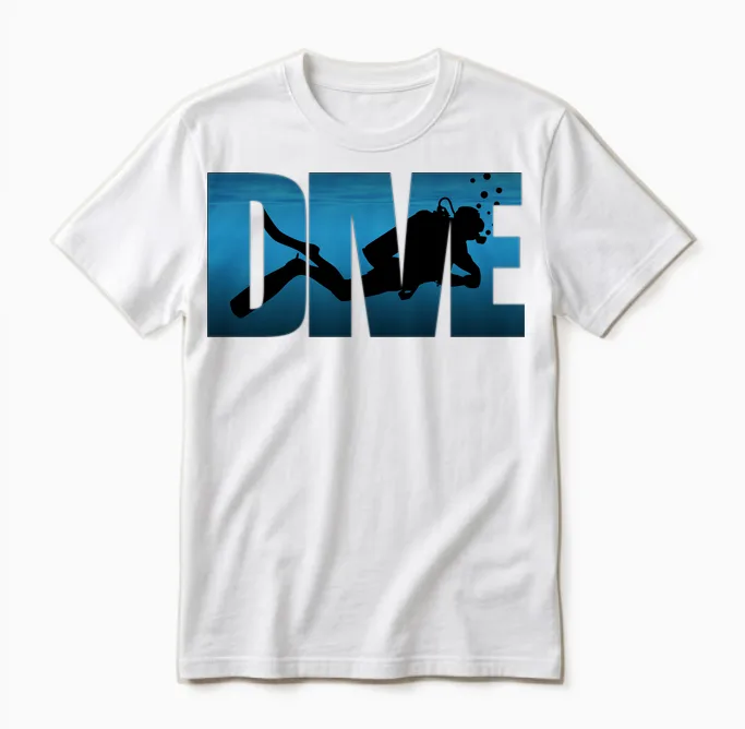 Scuba Diving Dive Dive Apnea Man Woman Unisex T-Shirt in White