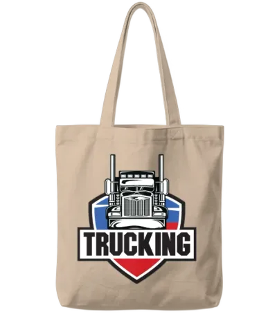 Trucking Shield Tee – Classic American Power Tote Bags - Natural