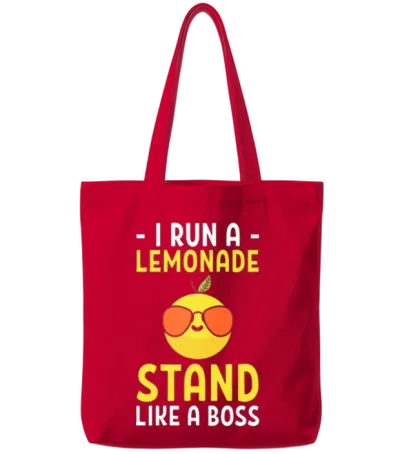 Funny Lemonade Stand Lemonade Vendor Tote Bags - Red