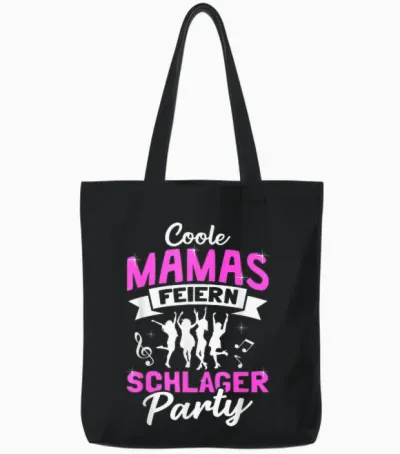Coole Mamas Feiern Schlager Party Tote Bags - Black